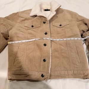 *NEW *Forever 21 Tan Corduroy Teddy-Lined Jacket M
